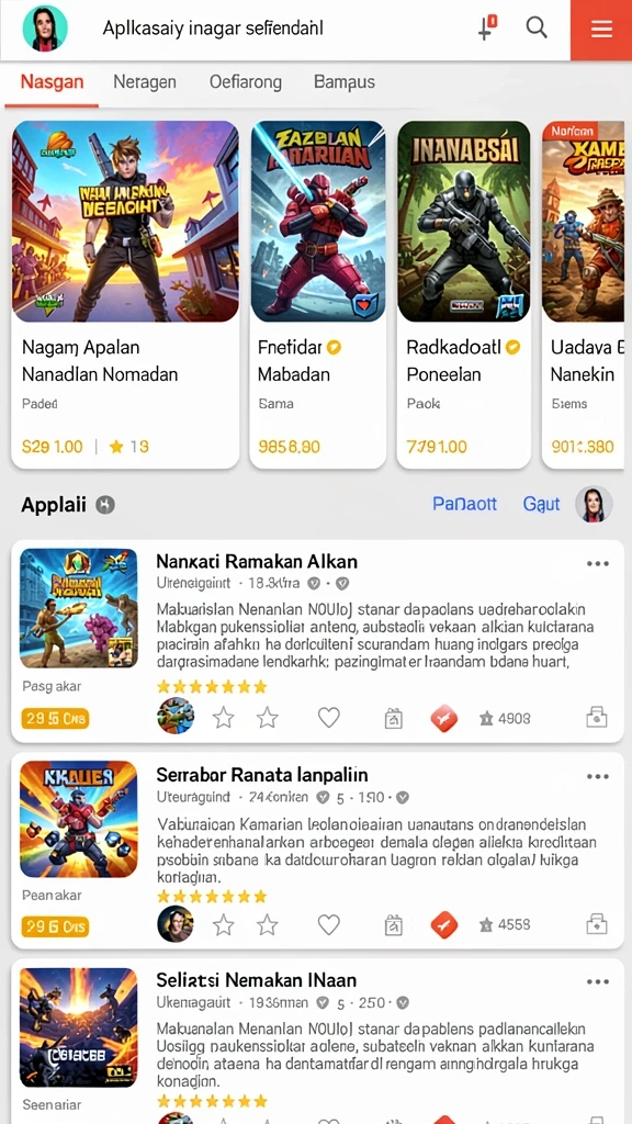 Tampilan antarmuka utama yang menarik.