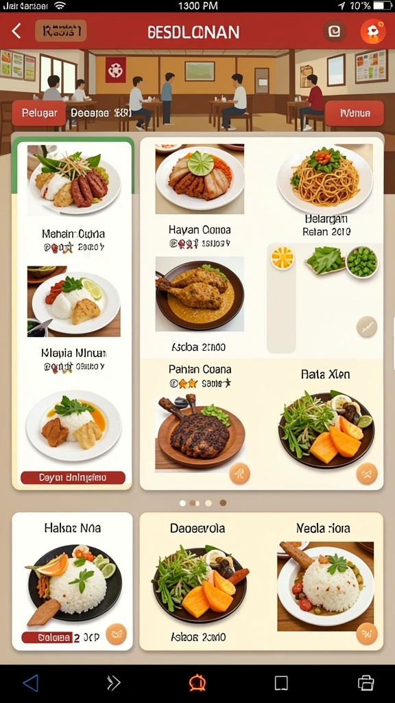 Tampilan antarmuka yang menarik dengan efek suara yang memikat.