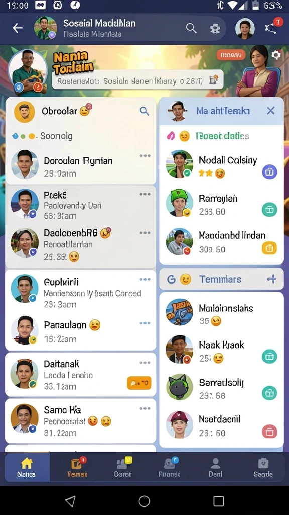 Tangkapan layar memperlihatkan fitur kolaborasi dengan teman.