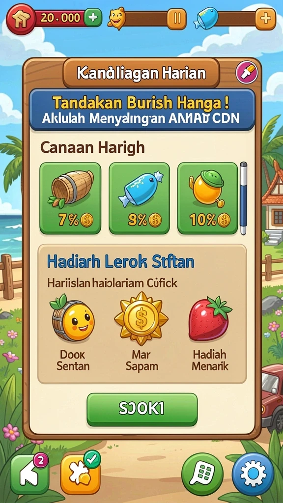 Berbagai pilihan permainan yang seru dan mendebarkan.