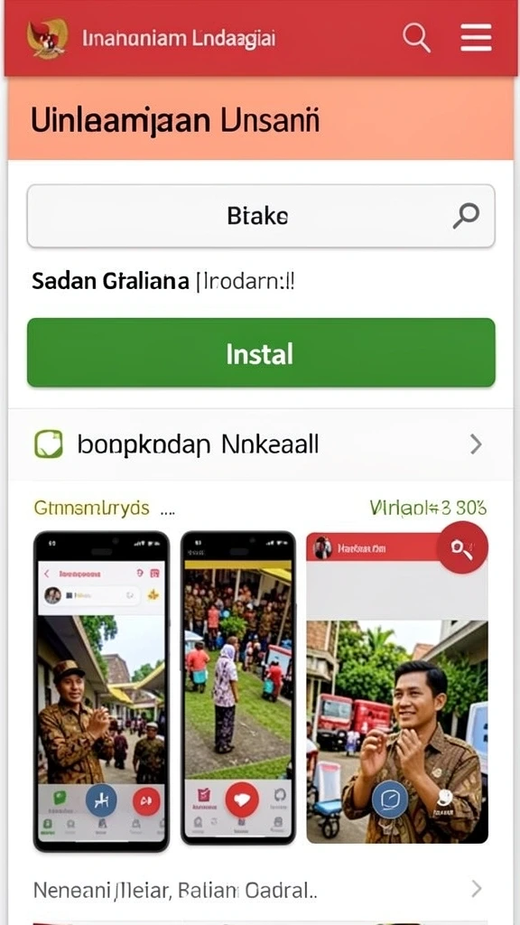 Screenshot menunjukkan berbagai pilihan permainan yang tersedia.