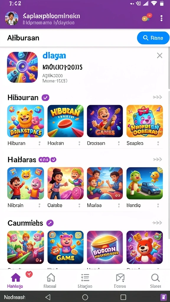 Fitur permainan interaktif yang menggugah semangat.