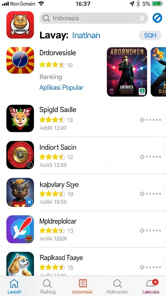 Tampilan menu utama yang intuitif dan menarik.