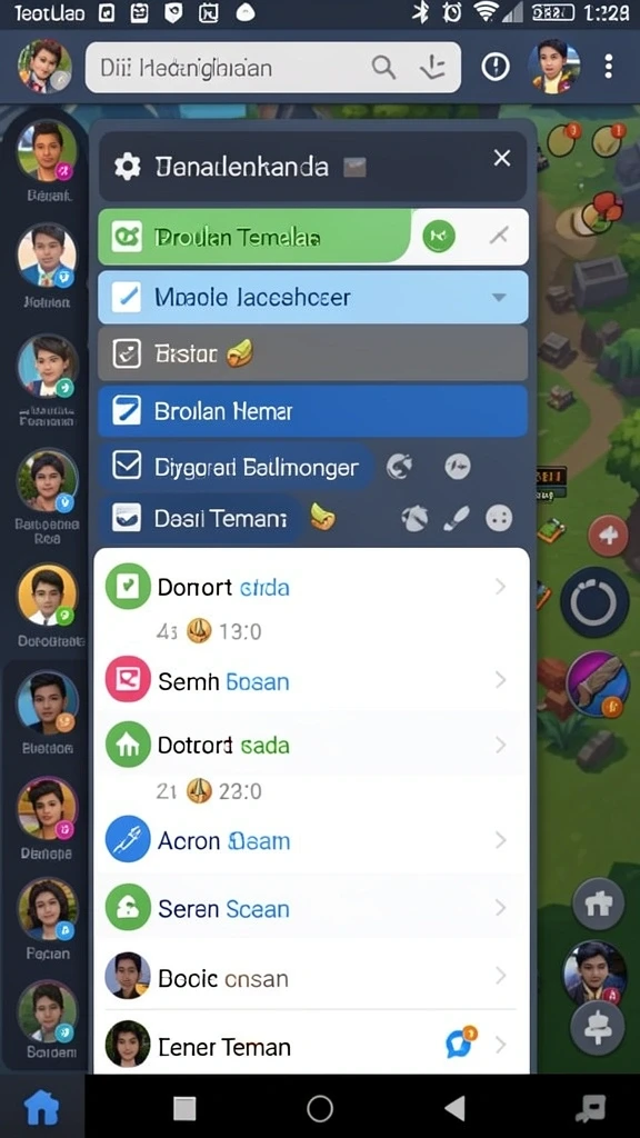 Tampilan awal game yang menarik dan berwarna.