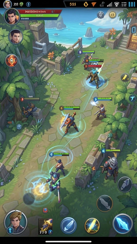 Screenshot menampilkan level awal yang penuh warna.