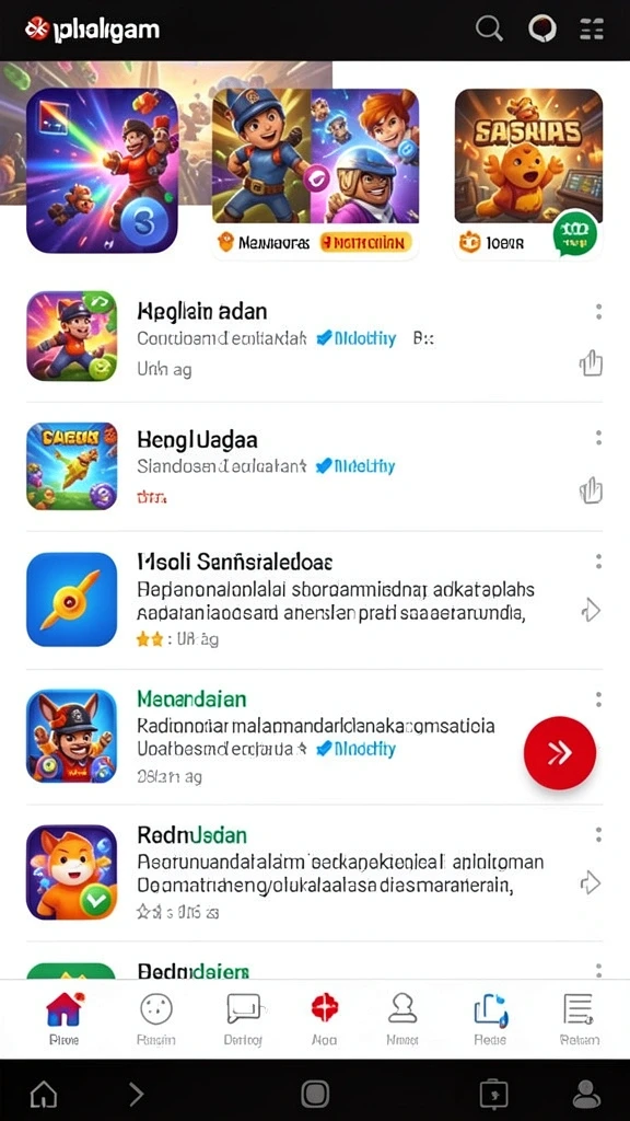 Berbagai karakter lucu yang dapat dipilih oleh pemain.