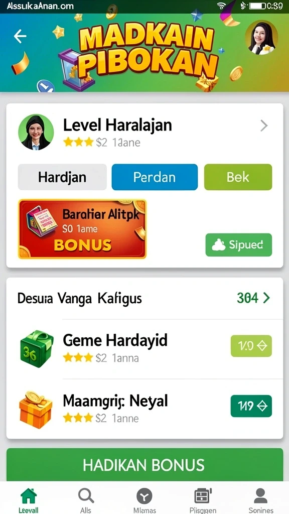 Tampilan antarmuka yang menarik dan user-friendly.