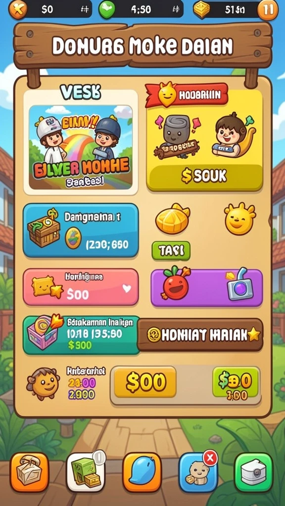 Karakter yang dapat diupgrade sesuai keinginan.