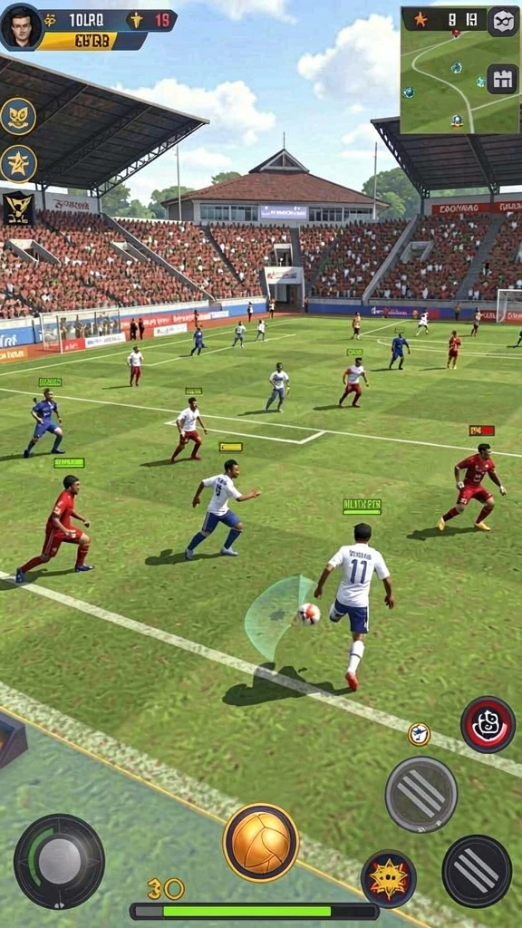 Tangkapan layar dari gameplay yang intens.