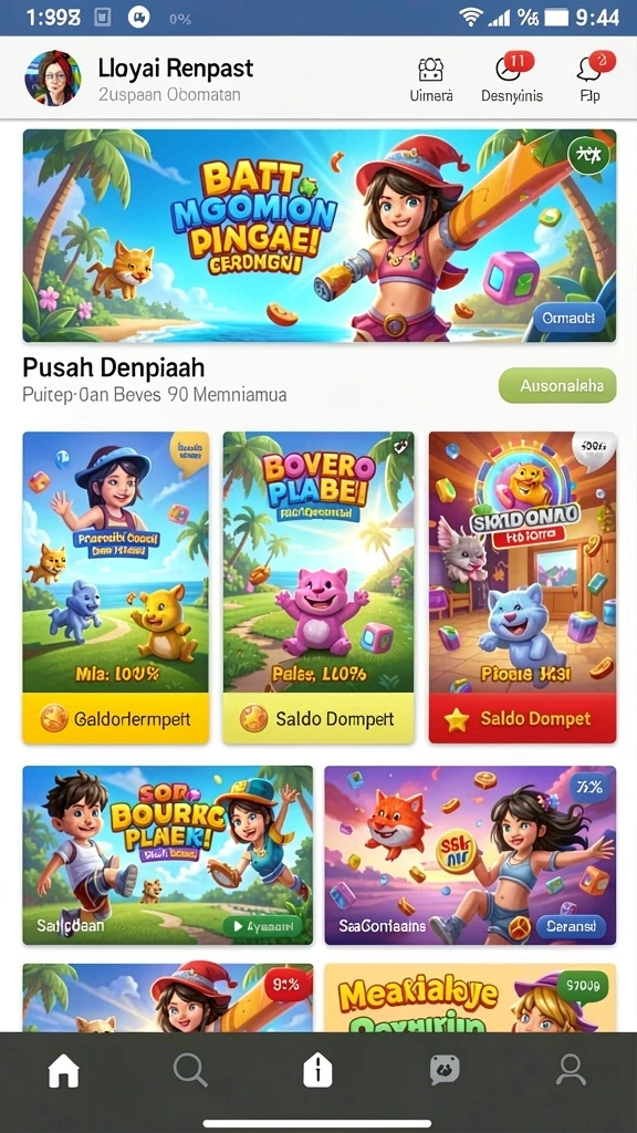 Animasi kemenangan yang mengesankan dan memuaskan.