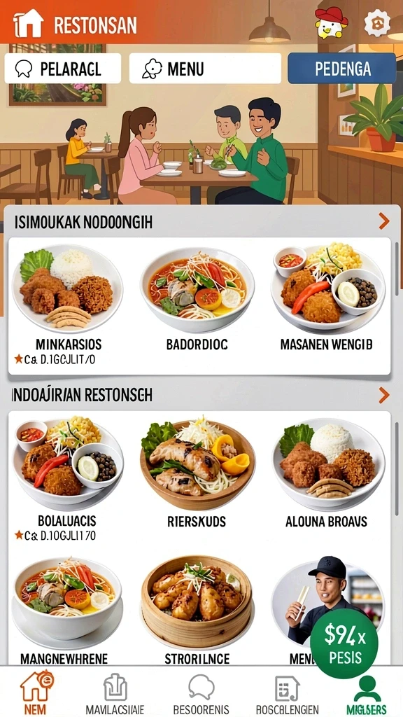 Tampilan antarmuka pengguna yang intuitif.
