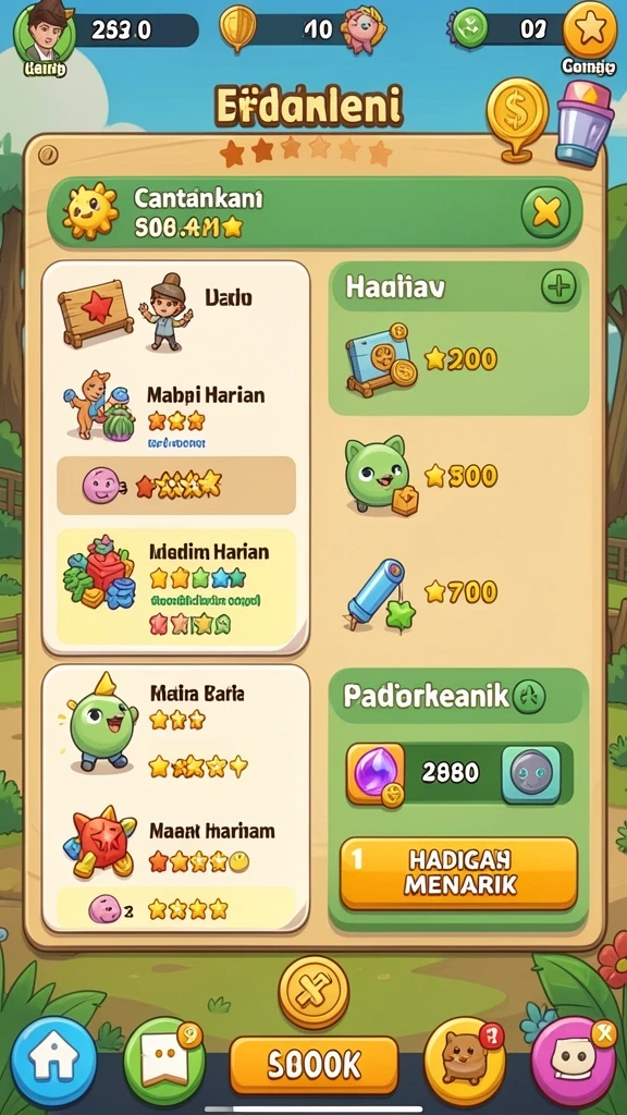Pengalaman bermain yang seru dan menantang.